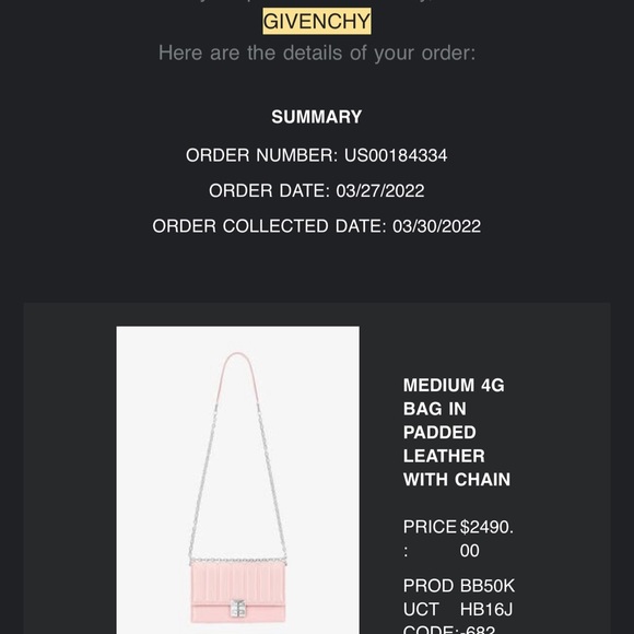 GIVENCHY MEDIUM 4G BAG IN PADDED LEATHER WITH CHAIN - Picture 2 of 14